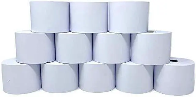 Alt view image 3 of 7 - Monroe AR12225 2 1/4" x 150' Exclusive 20 Lb. Single-Ply Printing Calculator Paper Rolls (12-Rolls)