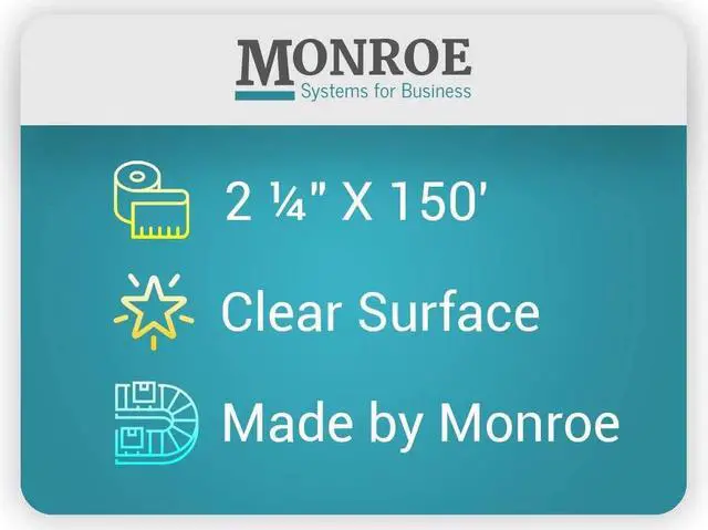 Alt view image 7 of 7 - Monroe AR12225 2 1/4" x 150' Exclusive 20 Lb. Single-Ply Printing Calculator Paper Rolls (12-Rolls)