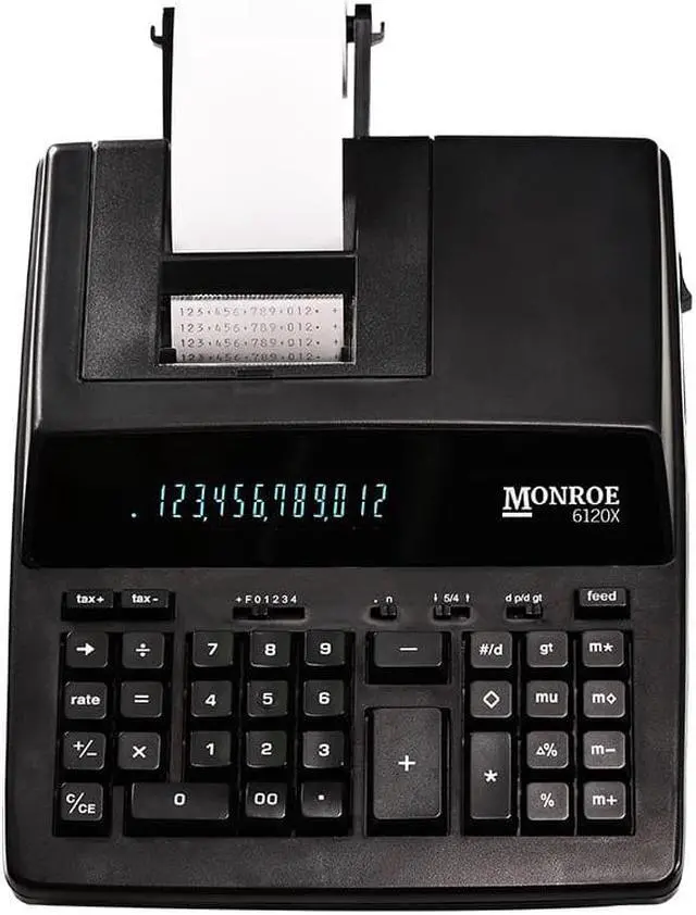 Main image of Monroe 6120X Black 12-Digit Entry-Level Accounting Desktop Printing Calculator