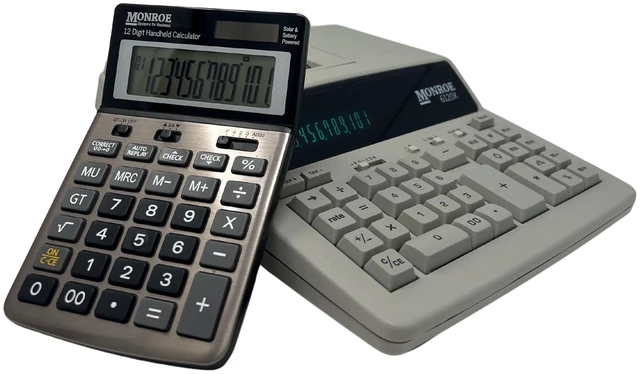 Alt view image 5 of 6 - Monroe 6120X Ivory 12-Digit Entry-Level Accounting Desktop Printing Calculator