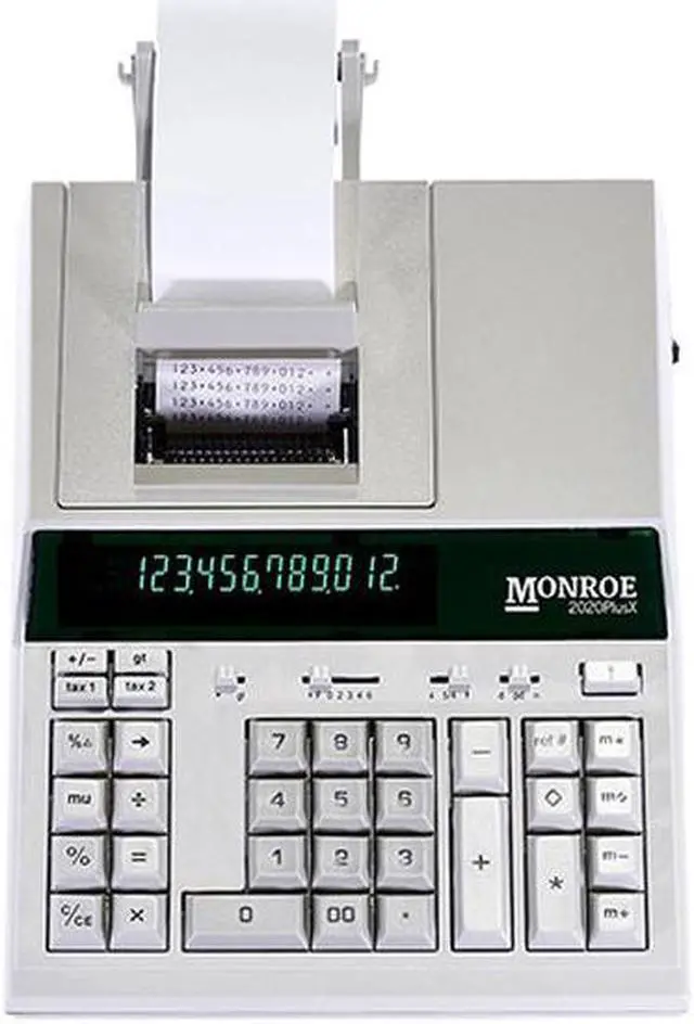 Alt view image 4 of 9 - Monroe MNE2020PLX Medium Duty Calculator, Ivory