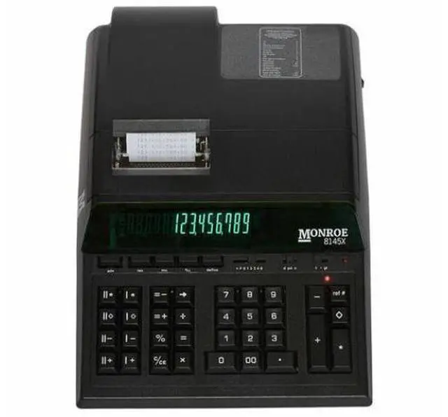 Alt view image 3 of 6 - Monroe MNE8145XB 14 Digit Heavy Duty Calculator, Black