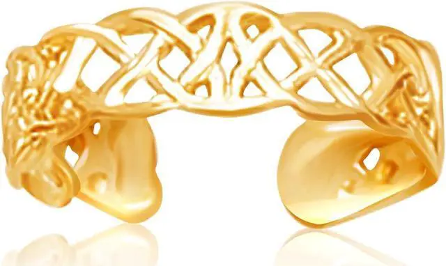 Main image of 14k Yellow Gold Toe Ring in a Celtic Knot Style