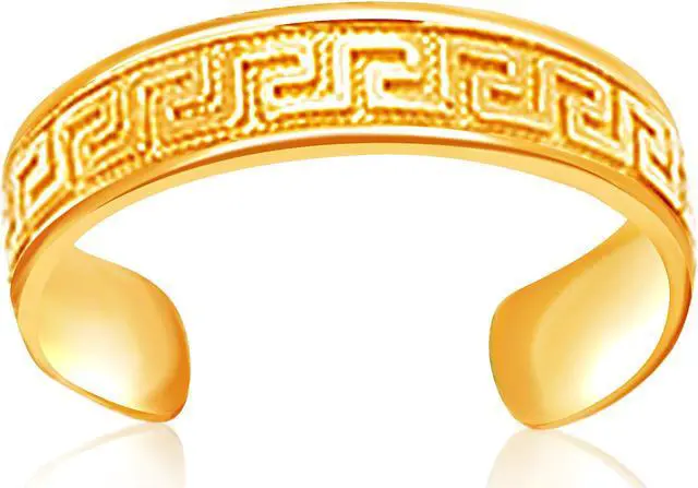 Main image of 14k Yellow Gold Labyrinth Motif Toe Ring