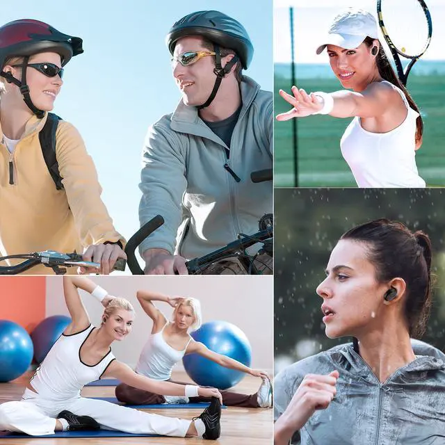 Alt view image 6 of 6 - Arbily Wireless Bluetooth Earbuds, Bluetooth Earphones with Mic, Sport HD Stereo IPX6 Waterproof Air Bud Wireless Noise Canceling Workout Sports Earbuds