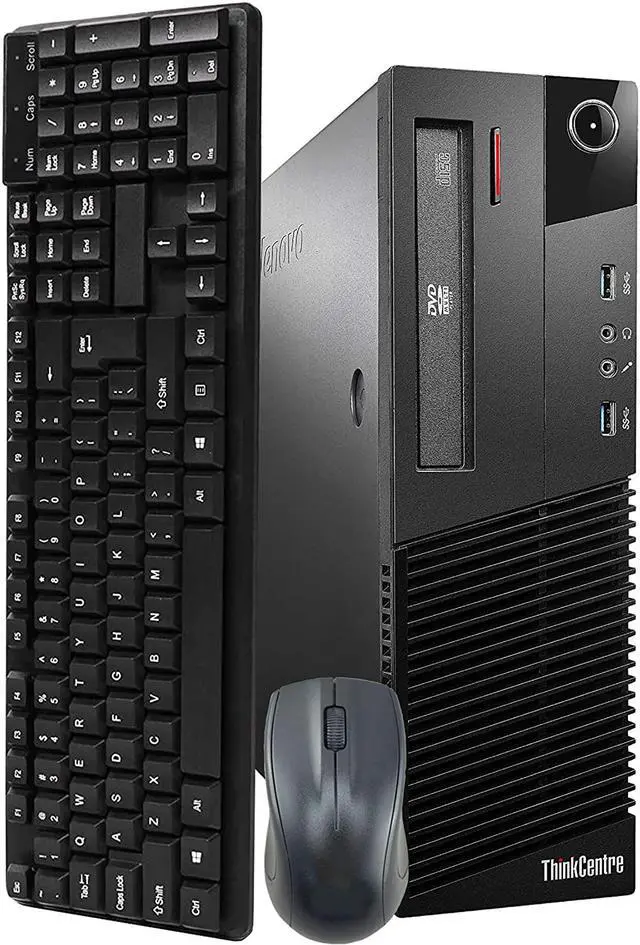 Main image of Lenovo ThinkCentre M93P SFF Computer Desktop PC, Intel Core i5 3.2GHz Processor, 16GB Ram, 256GB M.2 SSD, 2TB Hard Drive, Wireless Keyboard & Mouse, Wifi | Bluetooth, Windows 10 Pro (Renewed)