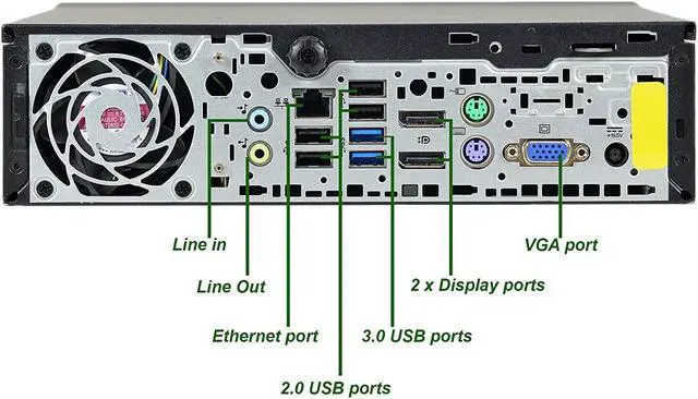 Alt view image 6 of 7 - HP 800 G1 USFF Computer Desktop PC, Intel Core i5 3.2GHz Processor, 8GB Ram, 250GB Hard Drive, Wifi | Bluetooth, 1080p WebCam, Wireless Keyboard & Mouse, 20 Inch Monitor, Windows 10 (Renewed)
