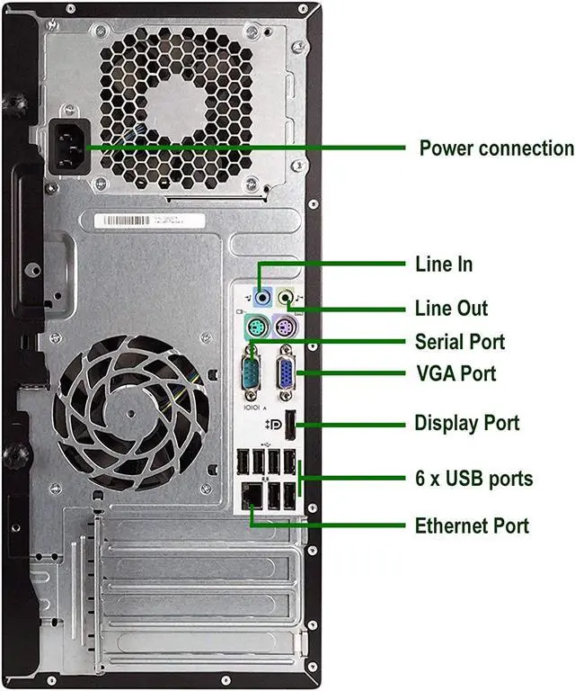 Alt view image 3 of 6 - HP Elite 8300 Tower Computer Desktop PC, Intel Core i5 3.20GHz Processor, 8GB Ram, 128GB M.2 SSD, 2TB Hard Drive, Wireless Keyboard & Mouse, Wifi | Bluetooth, DVD Drive, Windows 10 (Renewed)