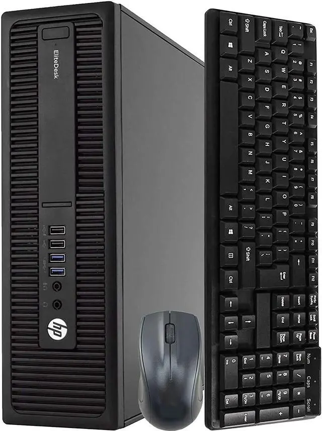 Alt view image 2 of 6 - HP 800 G2 SFF Computer Desktop PC, Intel Core i5-6500 3.2GHz Processor, 32GB Ram, 1TB SSD, Wireless Keyboard & Mouse, Wifi | Bluetooth, New HP 23.8" LCD Monitor, Windows 10 Pro (Renewed)