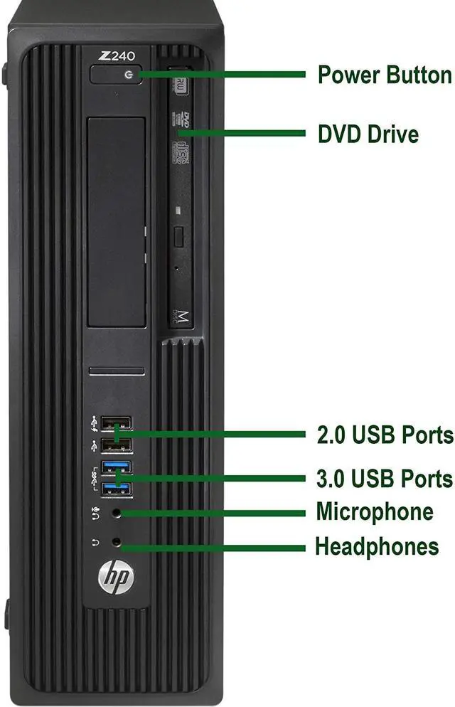 Alt view image 3 of 7 - HP Z240 SFF Computer PC, Intel Core i5 6500 Processor, 16GB DDR4 Ram, 256GB NVMe SSD, Wifi | Bluetooth, DVD, Wireless KeyBoard & Mouse, New Dual 19" Monitor, Win 10 Pro (Renewed)