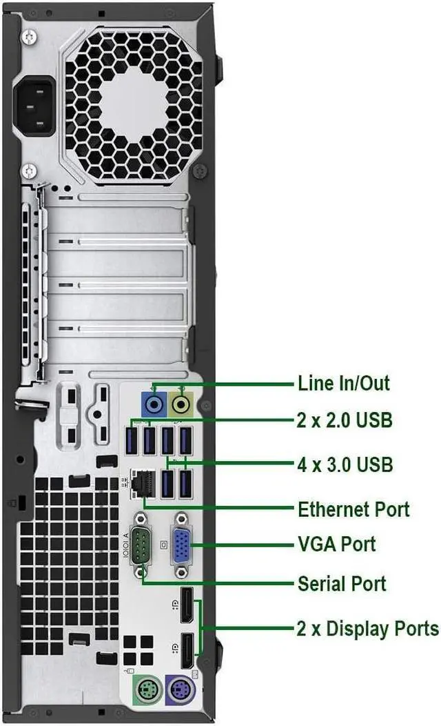 Alt view image 4 of 6 - HP 800 G2 SFF Computer Desktop PC, Intel Core i5-6500 3.2GHz Processor, 32GB Ram, 1TB SSD, Wireless Keyboard & Mouse, Wifi | Bluetooth, New HP 23.8" LCD Monitor, Windows 10 Pro (Renewed)