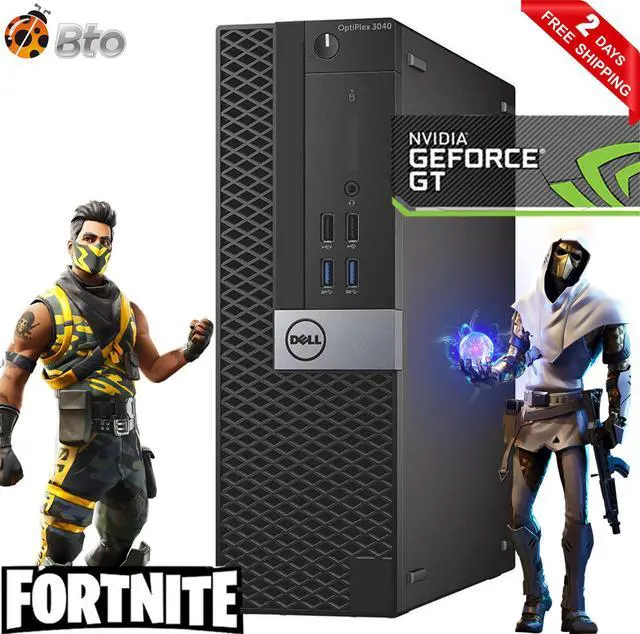 Main image of Gaming Dell 3040 SFF Computer Core i5 6th, 16GB Ram, 2TB HDD, 256 GB NVMe SSD, AMD RX 550, Keyboard and Mouse, Wi-Fi, Win10 Home Desktop PC