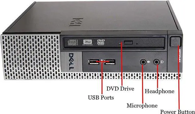Alt view image 2 of 6 - Dell OptiPlex 7010 USFF Computer Desktop PC, Intel i5 3.2GHz, 8GB Ram, 120GB SSD Drive, WiFi & Bluetooth, Wireless Keyboard and Mouse, 24 Inch FHD Monitor, Webcam, Windows 10 (Renewed)