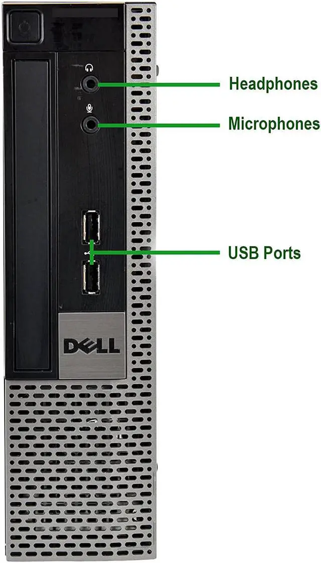 Alt view image 2 of 6 - Dell OptiPlex 7010 USFF Computer Desktop PC, Intel i5 3.20GHz, 8GB Ram, 120GB SSD Drive + 500GB HDD, WiFi & 16GB Flash Drive, Wireless Keyboard and Mouse, 24" FHD LED Monitor, Win 10 Pro (Renewed)