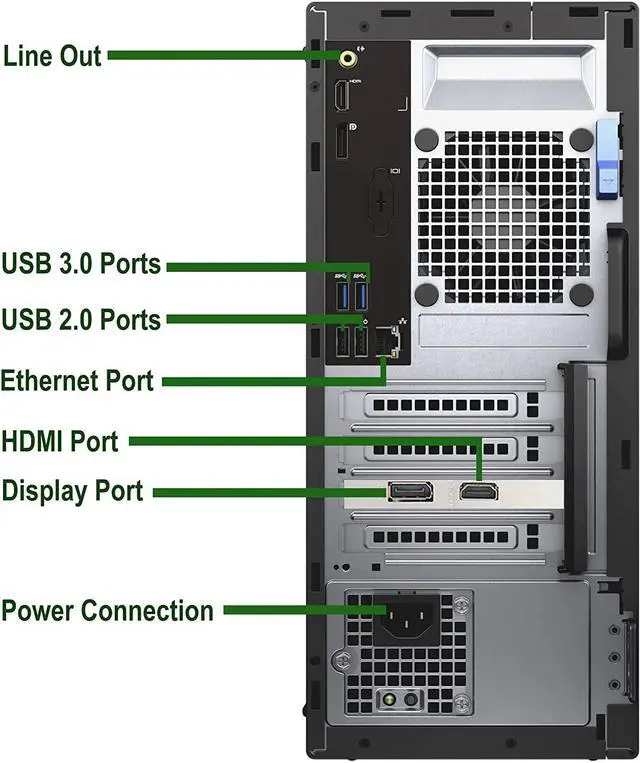 Alt view image 4 of 6 - Dell OptiPlex Tower Desktop Computer PC, Intel Core i5 6500, 3.2GHz Processor, 16GB Ram, 256GB M.2 SSD + 1TB Hard Drive, Nvidia GT 1030 2GB DDR5, WiFi & Bluetooth, Windows 10 Pro