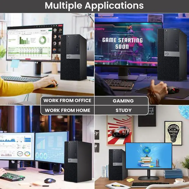 Alt view image 4 of 7 - Dell Optiplex 5040 Tower Gaming PC Desktop Computer Intel Quad Core i5-6500 16GB DDR4 Ram 1TB SSD BTO RGB Keyboard & Mouse, NVIDIA GTX 1660S 6GB DDR6, Window 11 Professional (Renewed)