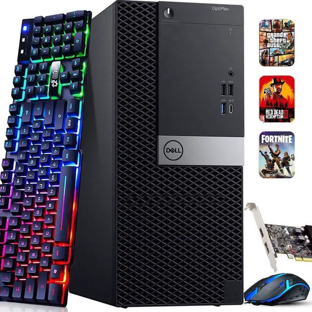 Main image of Dell Optiplex 5040 Tower Gaming PC Desktop Computer Intel Quad Core i5-6500 16GB DDR4 Ram 1TB SSD BTO RGB Keyboard & Mouse, NVIDIA GTX 1660S 6GB DDR6, Window 11 Professional (Renewed)