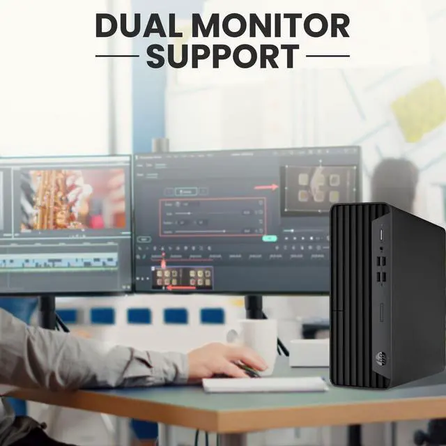 Alt view image 5 of 7 - HP ProDesk 600 G6 SFF Computer Desktop PC, Intel Hexa Core i5-10th, 32GB DDR4 Ram, 1TB NVMe SSD, 1TB HDD, BTO Keyboard & Mouse, Built-in Wi-Fi, Windows 11 Professional (Renewed)
