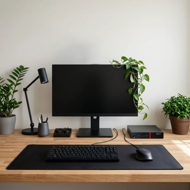 Alt view image 5 of 7 - Lenovo ThinkCentre Tiny M715q AMD PRO A10-9700E (3.0), New 22" Monitor, 8GB DDR4 Memory, 256GB SSD Storage Wi-Fi, Wireless Keyboard & Mouse, Windows 11 Pro, Desktop PC
