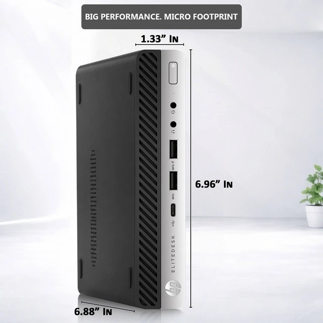 Alt view image 3 of 6 - HP G4 705 Mini AMD Ryzen 5 PRO 2400GE up to 3.80 GHz | New 24" Full HD LED, 256GB SSD, 16GB DDR4 Ram Webcam, Wireless Keyboard & Mouse, Windows 11 Pro, Tiny Business PC