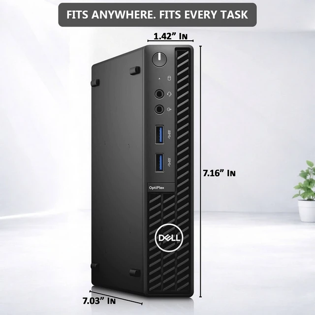 Alt view image 3 of 6 - Dell OptiPlex Micro Desktop | Intel Core i5-10500T, 256GB SSD, 16GB DDR4 RAM | Wi-Fi, Keyboard & Mouse | Windows 11 Pro, Home & Office PC