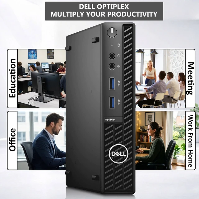 Alt view image 4 of 6 - Dell OptiPlex Micro Desktop | Intel Core i5-10500T, 256GB SSD, 16GB DDR4 RAM | Wi-Fi, Keyboard & Mouse | Windows 11 Pro, Home & Office PC