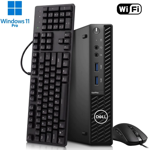 Main image of Dell OptiPlex Micro Desktop | Intel Core i5-10500T, 256GB SSD, 16GB DDR4 RAM | Wi-Fi, Keyboard & Mouse | Windows 11 Pro, Home & Office PC