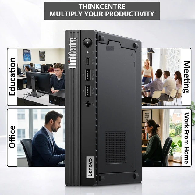 Alt view image 6 of 6 - Lenovo ThinkCentre M80q PC, Intel Core i5-12th Gen, 32GB DDR5 Memory, 512GB SSD Storage, Wi-Fi, Keyboard & Mouse, Windows 11 Pro, Tiny Pc