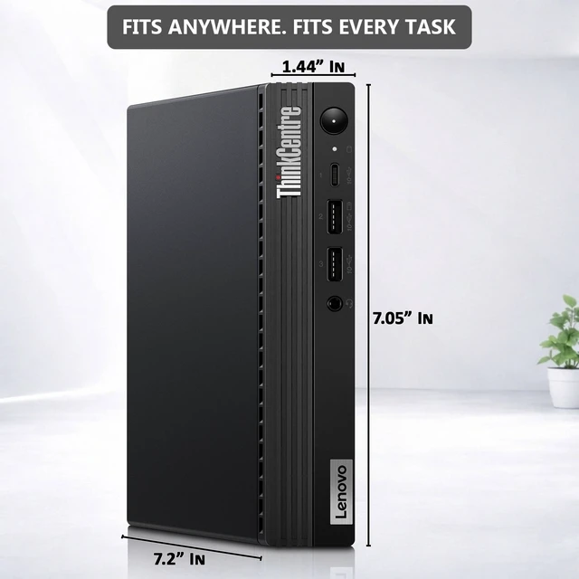 Alt view image 4 of 6 - Lenovo ThinkCentre M80q PC, Intel Core i5-12th Gen, 32GB DDR5 Memory, 512GB SSD Storage, Wi-Fi, Keyboard & Mouse, Windows 11 Pro, Tiny Pc