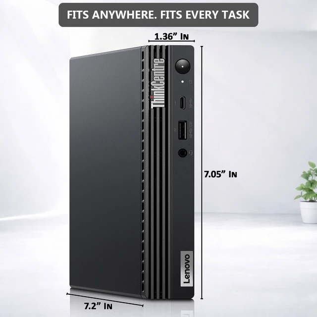 Alt view image 4 of 6 - Lenovo M80q Tiny PC Intel Core i5-10500T (2.3GHz), 16GB DDR4 Memory, 512GB SSD Storage Wi-Fi, Wireless KB & Mouse, Windows 11 Pro, Business Desktop