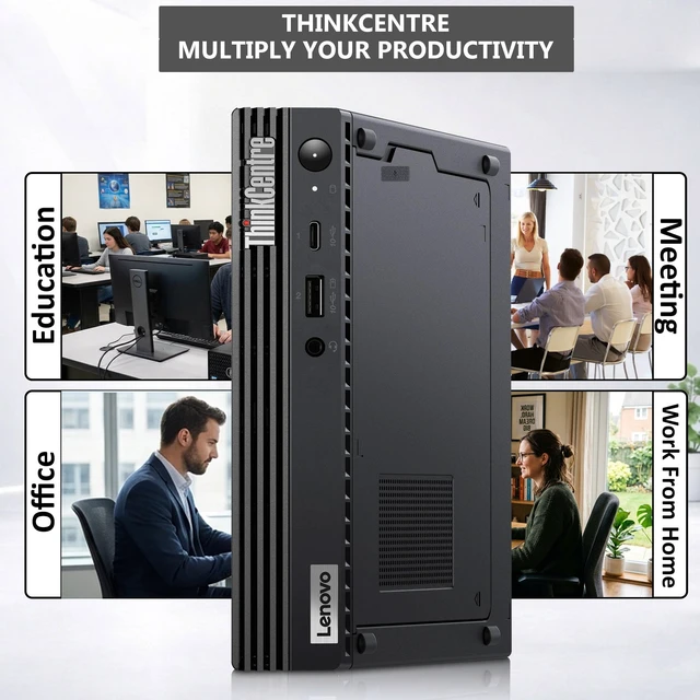 Alt view image 5 of 6 - Lenovo M80q Tiny PC Intel Core i5-10500T (2.3GHz), 16GB DDR4 Memory, 512GB SSD Storage Wi-Fi, Wireless KB & Mouse, Windows 11 Pro, Business Desktop