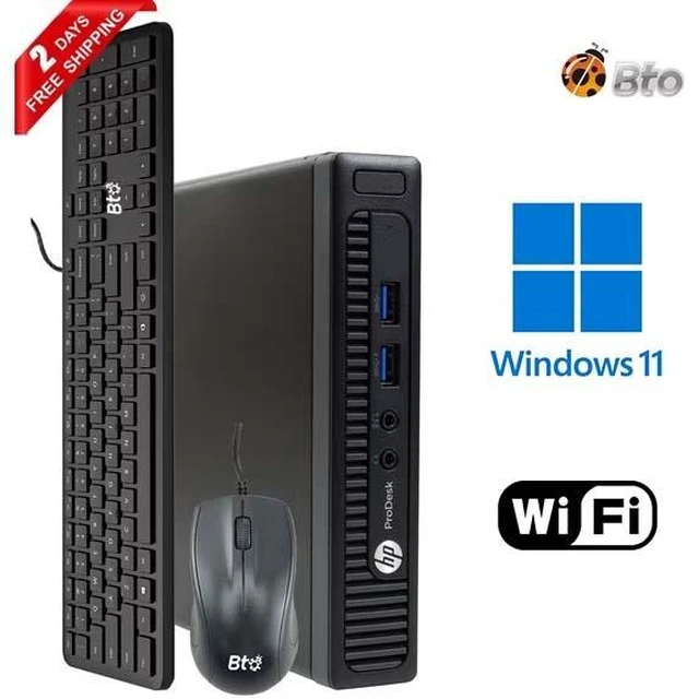 Main image of HP ProDesk G1 Mini PC, Intel Core i5-4th Gen, 8GB Ram, 128GB SSD, Keyboard & Mouse, Wi-Fi, Windows 11 Professional (Renewed)