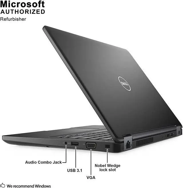Alt view image 5 of 9 - Dell Latitude 5480 14-inch Business Laptop Intel i5-6300U 8GB DDR4 256GB SSD Backlit Keyboard Win 10 Pro