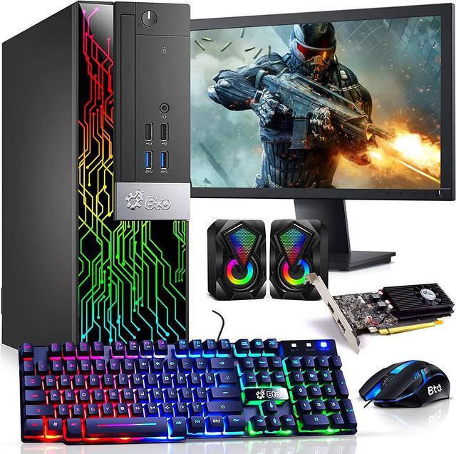 BTO RGB Gaming Desktop PC Bundle - Intel Core i5 7th Gen, 16GB DDR4 Ram,  512GB SSD, Radeon RX-550 4GB GDDR5, New 22 Inch Monitor – Prebuilt Computer
