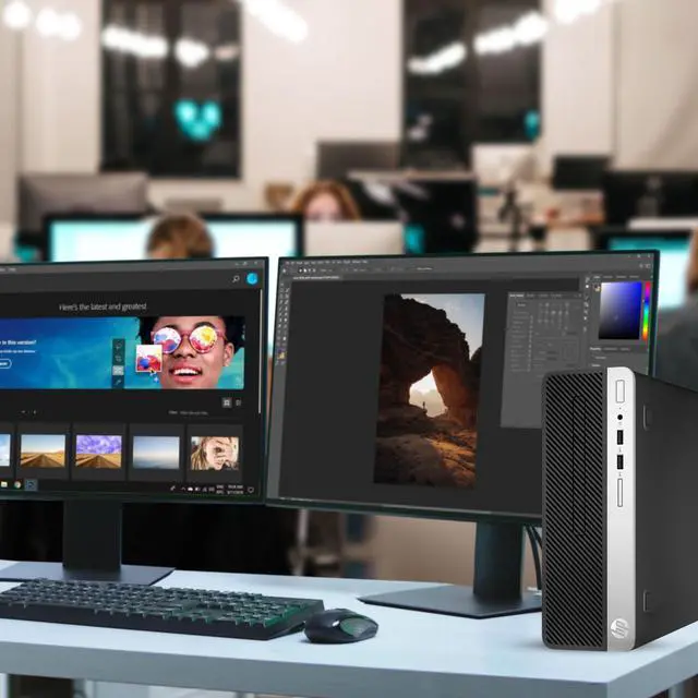 Alt view image 5 of 7 - HP G3 Gaming Desktop SFF PC Computer Intel Core i5-6500 6th Gen. 16GB DDR4, RAM 512GB SSD + 2TB HDD, 22" LED Monitor, AMD Radeon RX 550 4GB, Bto WiFi, Windows 10 Pro (Renewed)