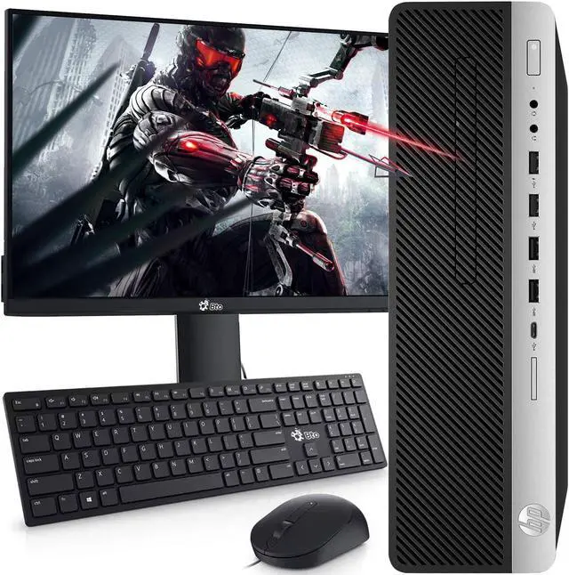 Main image of HP G3 Gaming Desktop SFF PC Computer Intel Core i5-6500 6th Gen. 16GB DDR4, RAM 256GB SSD + 2TB HDD, 19" LED Monitor, NVIDIA GTX 1050 Ti 4GB, Bto WiFi, Windows 10 Pro (Renewed)