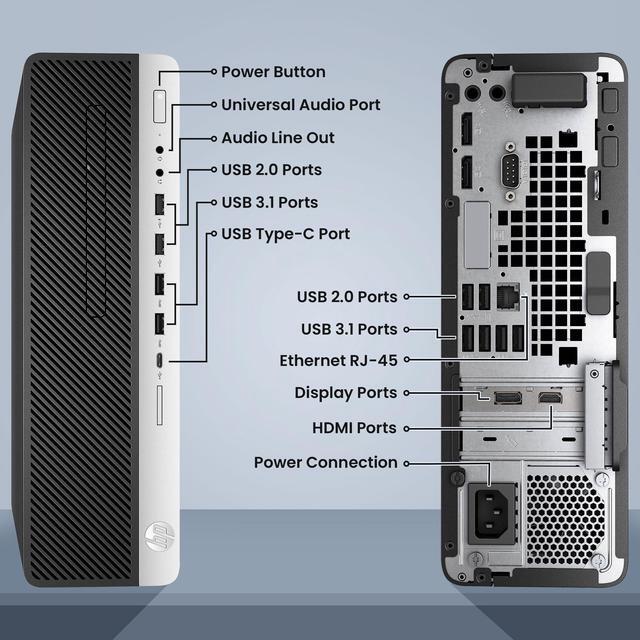 Alt view image 2 of 7 - HP G3 Gaming Desktop Computer PC SFF Intel Core i7-6700 Processor, 16GB DDR4 RAM, 256 GB SSD +  1 TB HDD, 19" LED Monitor Screen, Nvidia GT 1030, Bto Wi-Fi, Windows 10 Pro (Renewed)
