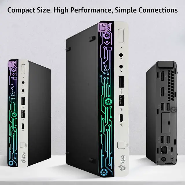 Alt view image 3 of 7 - HP G4 Desktop Computer Mini PC  Intel Hexa Core i5-8500 16GB RAM 512GB NVMe SSD, RGB Keyboard & Mouse,BTO Wi-Fi Windows  11 Pro (Renewed)