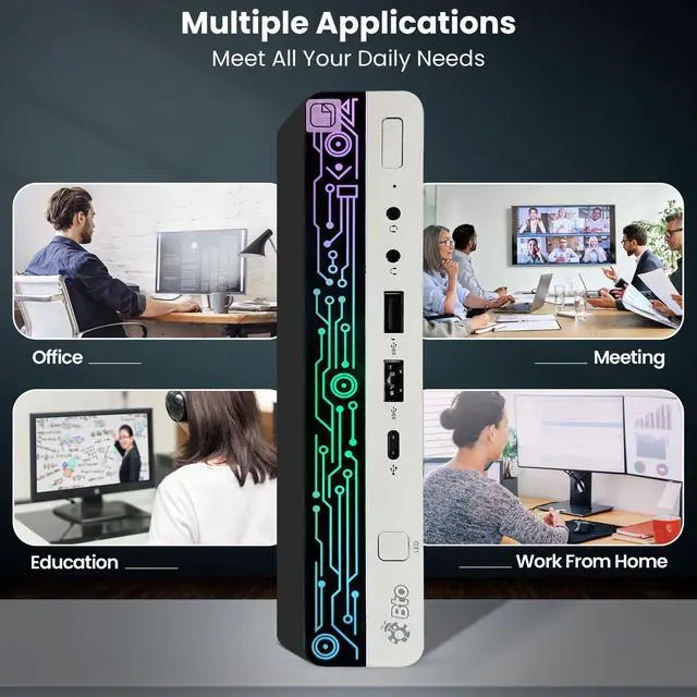 Alt view image 6 of 7 - HP G4 Desktop Computer Mini PC  Intel Hexa Core i5-8500 16GB RAM 512GB NVMe SSD, RGB Keyboard & Mouse,BTO Wi-Fi Windows  11 Pro (Renewed)