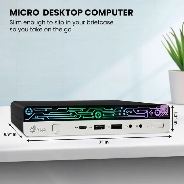 Alt view image 4 of 7 - HP G4 Desktop Computer Mini PC Intel Hexa Core i5-8500 32GB RAM 1 TB NVMe SSD, RGB Keyboard & Mouse, BTO Wi-Fi Windows 11 Pro (Renewed)
