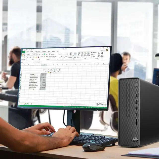 Alt view image 6 of 7 - HP S01 SFF Computer PC Intel Pentium J5040 16GB Ram 1TB SSD 22" LED Screen, Bto Keyboard & Mouse Wi-Fi Windows 11 Pro (Renewed)