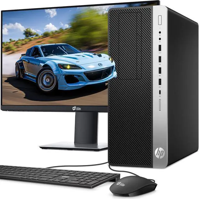 Main image of HP G4 Gaming Tower Desktop Computer PC i5-8500 upto 4.10GHz 32GB 1TB SSD Nvidia GeForce GTX 1050Ti, Bto Keyboard & Mouse, 24" LED Monitor Screen Windows 11 Professional (Renewed)