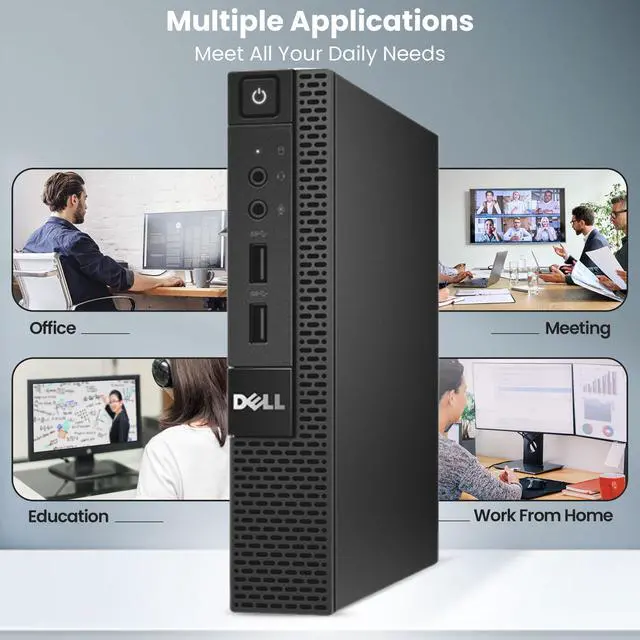Alt view image 4 of 6 - DELL OptiPlex 9020 Tiny Desktop Micro Computer PC Intel Core i3-4160T, 8GB Ram, 256GB Solid State SSD, Bto Keyboard & Mouse, Wi-Fi, Windows 10 Professional (Renewed)