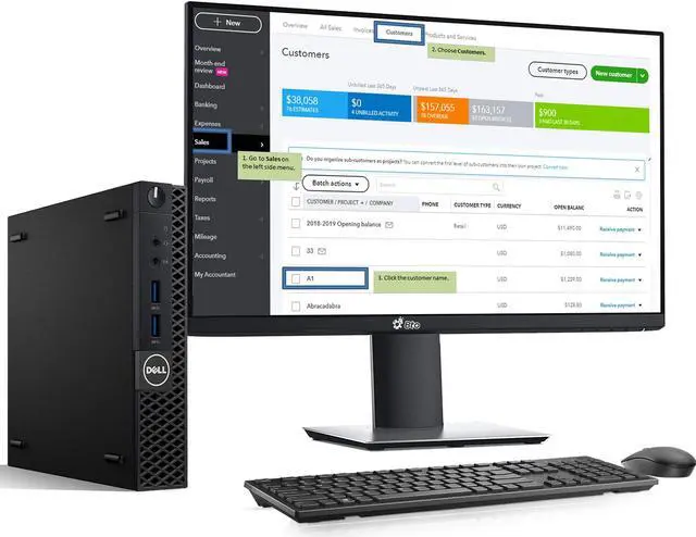 Main image of DELL OptiPlex Desktop Micro Computer Tiny PC Intel Quad Core i5-6500T upto 3.10GHz 32GB DDR4 RAM, 2TB Solid State Drive, Bto Keyboard & Mouse, 24" LED Screen, Windows 11 Professional (Renewed)