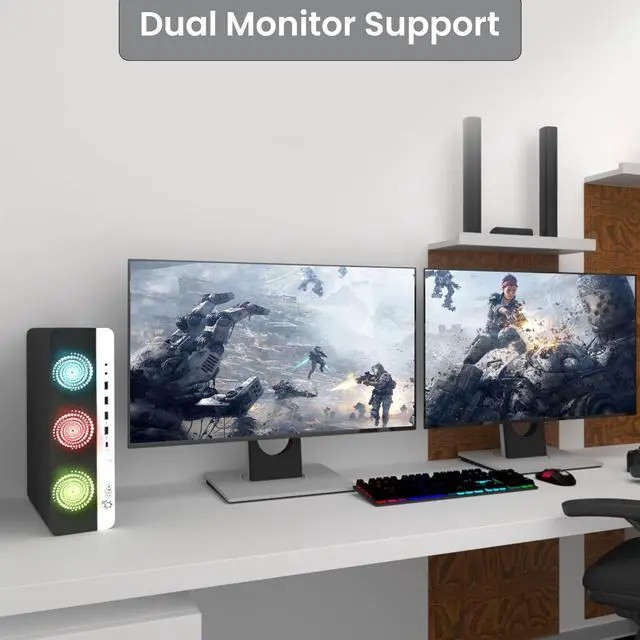 Alt view image 5 of 7 - HP RGB SSF Desktop Gaming PC, Intel i5-6500, 32GB DDR4 Ram, 2TB Solid State Drive(SSD), NVIDIA GeForce GTX 1050ti, Wi-Fi, BTO RGB Keyboard & Mouse, Windows 11 Professional (Renewed)