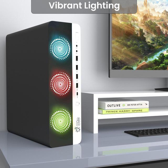 Alt view image 4 of 7 - HP RGB 800 G3 SFF Desktop Gaming PC, Intel i5-6500, 16GB DDR4 Ram, 1TB SSD, 1TB HDD, NVIDIA GeForce GTX 1050ti, 24" LED Monitor, Wi-Fi, BTO RGB Keyboard & Mouse, Windows 11 Pro (Renewed)