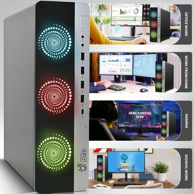 Alt view image 5 of 7 - HP RGB 800 G3 SFF Desktop Gaming PC, Intel i5-6500, 16GB DDR4 Ram, 1TB SSD, 1TB HDD, NVIDIA GeForce GTX 1050ti, 24" LED Monitor, Wi-Fi, BTO RGB Keyboard & Mouse, Windows 11 Pro (Renewed)