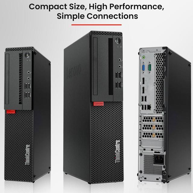 Alt view image 3 of 7 - Lenovo ThinkCentre M910 Desktop SFF Computer PC Intel Quad Core i5-6500 up to 3.60GHz, 8GB DDR4 Ram, 256GB SSD, Built-in Wi-Fi + BT, BTO Keyboard & Mouse, Windows 10 Pro (Renewed)