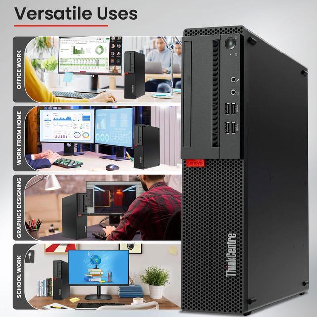 Alt view image 5 of 7 - Lenovo ThinkCentre M910 Desktop SFF Computer PC Intel Quad Core i5-6500 up to 3.60GHz, 8GB DDR4 Ram, 256GB SSD, Built-in Wi-Fi + BT, BTO Keyboard & Mouse, Windows 10 Pro (Renewed)