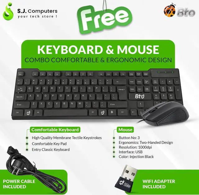 Alt view image 7 of 7 - Lenovo ThinkCentre M83/M93 Desktop Computer PC, Intel Quad Core i5-4570 upto 3.60GHz, 8GB DDR3 Ram, 1TB HDD, Wi-Fi, BTO Keyboard & Mouse, Windows 11 Professional (Renewed)